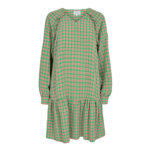 Liberté - Dana Dress LS - Green Pink Check