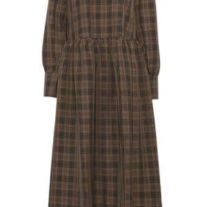 A-View - Kjole - Ocean Long Dress - Brown Check