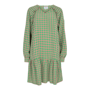 Liberté - Dana Dress LS - Green Pink Check - M