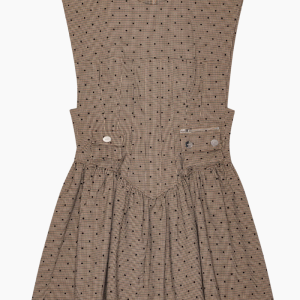 Flock Check Suiting Corset Mini Dress W0265 - Tiger's Eye - GANNI - Tern XS
