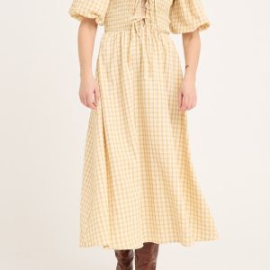 A-View - Kjole - Tabita Dress - Pale yellow