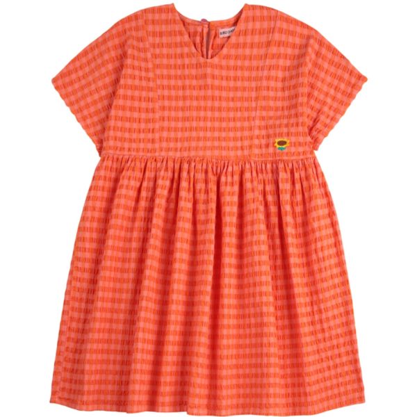 Bobo Choses Fuchsia Vichy Woven Kjole - Str. 4-5 år